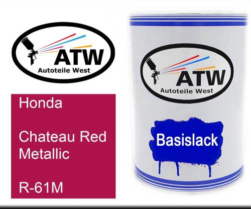 Honda, Chateau Red Metallic, R-61M: 500ml Lackdose, von ATW Autoteile West.